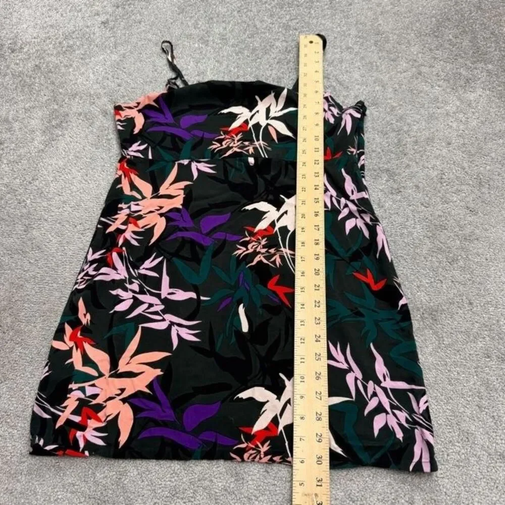 Obey Worldwide Botanical Leaf Print Mini Dress Womens Medium Multi Floral Boho
